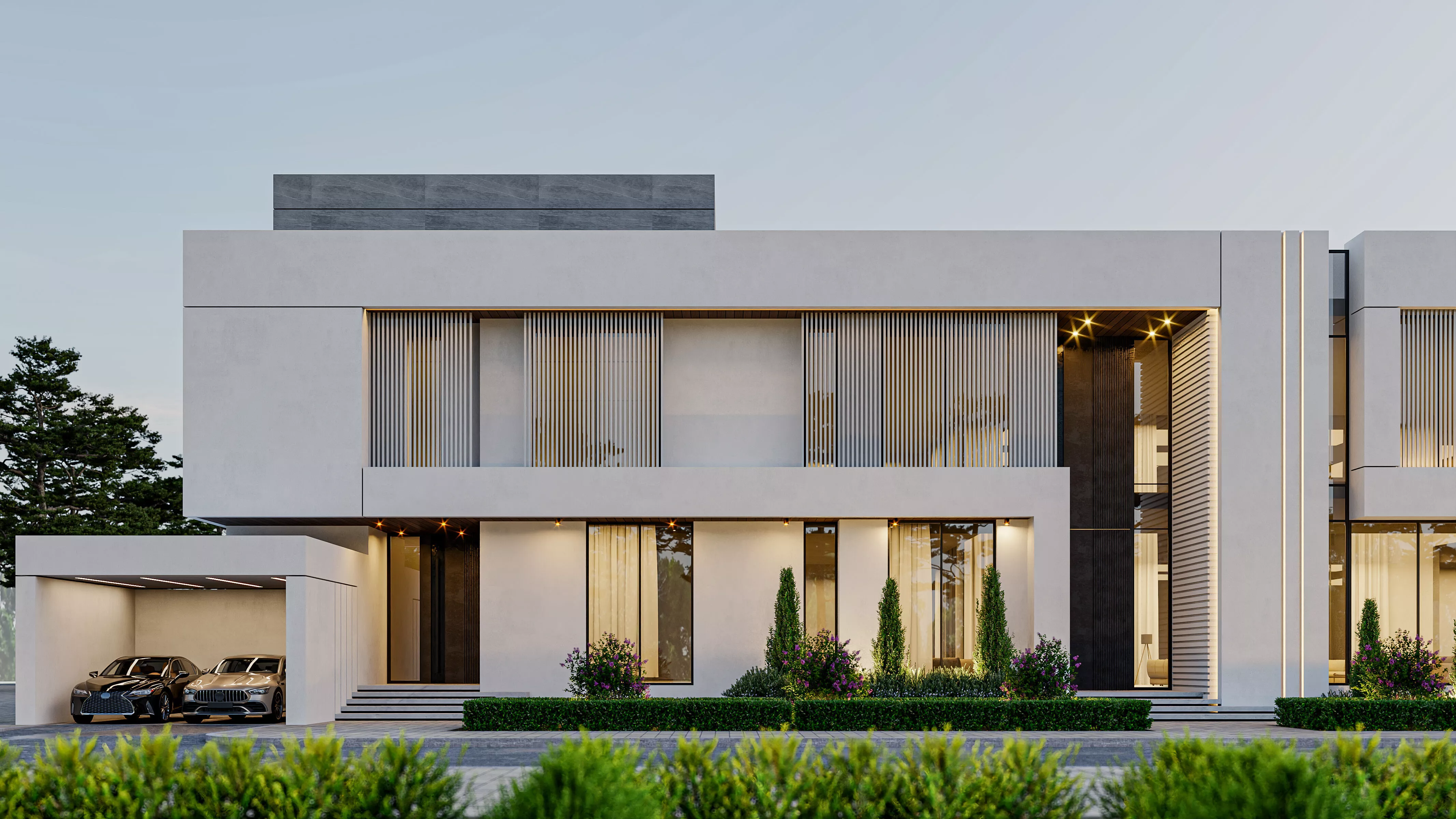 Modern Villa 8 - Vray Chaos Vantage Render 3D model