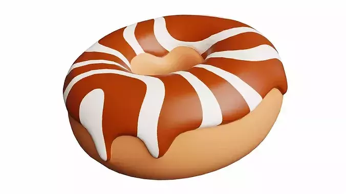 Donut Cartoon Stylized 3D model