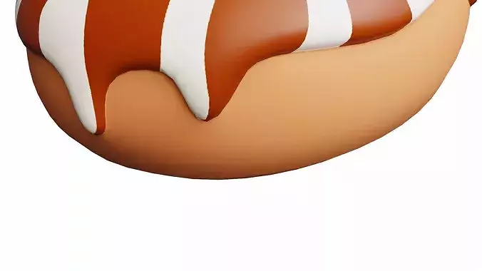 Donut Cartoon Stylized 3D model 6