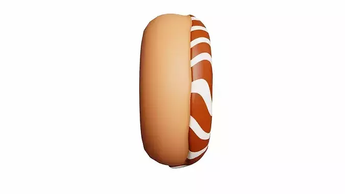 Donut Cartoon Stylized 3D model 4