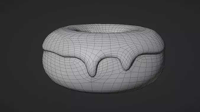 Donut Cartoon Stylized 3D model 7