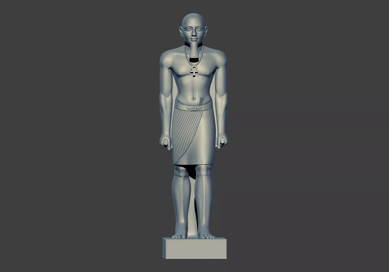 Ancient Egyptian Standing Statue 3D Printable STL Model 3D print model