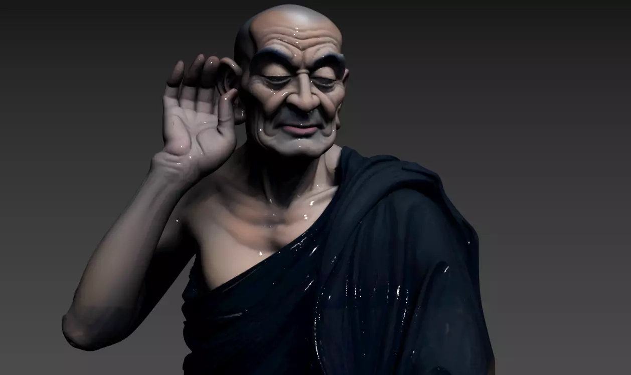 104 --Chinese Style Scene -500 Arhat Don Listen to Arhat 3D model