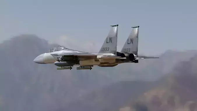 eagle-f15 fighter jet flying in air