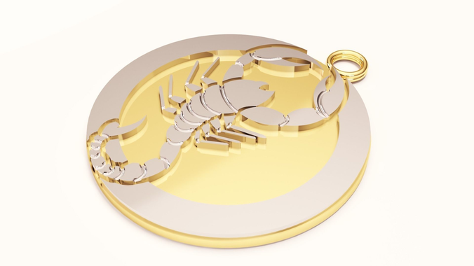 scorpion scorpio zodiac pendant 3D print model