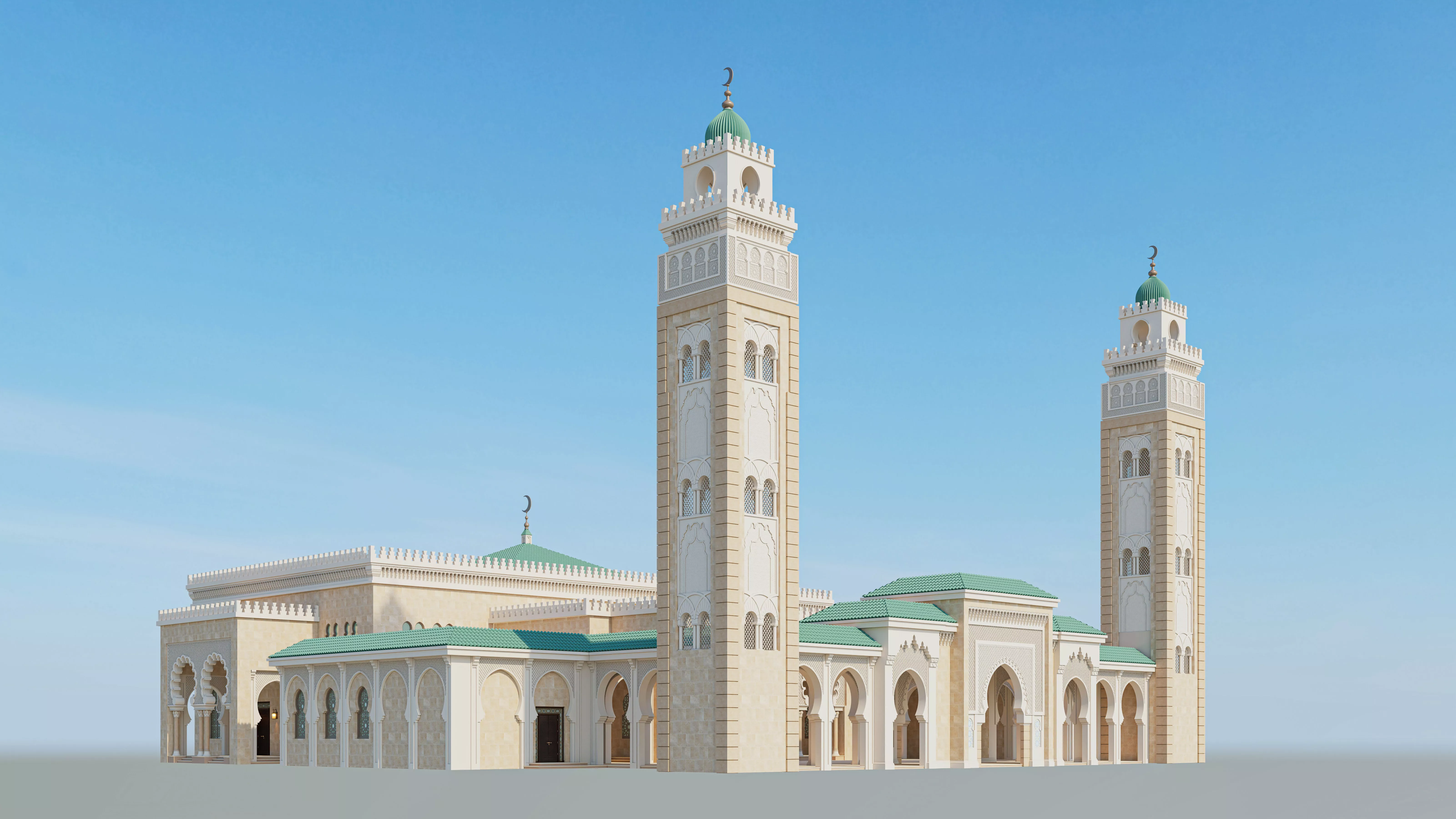 Morish Mosque - High Details - Vray Chaos Vantage Render 3D model
