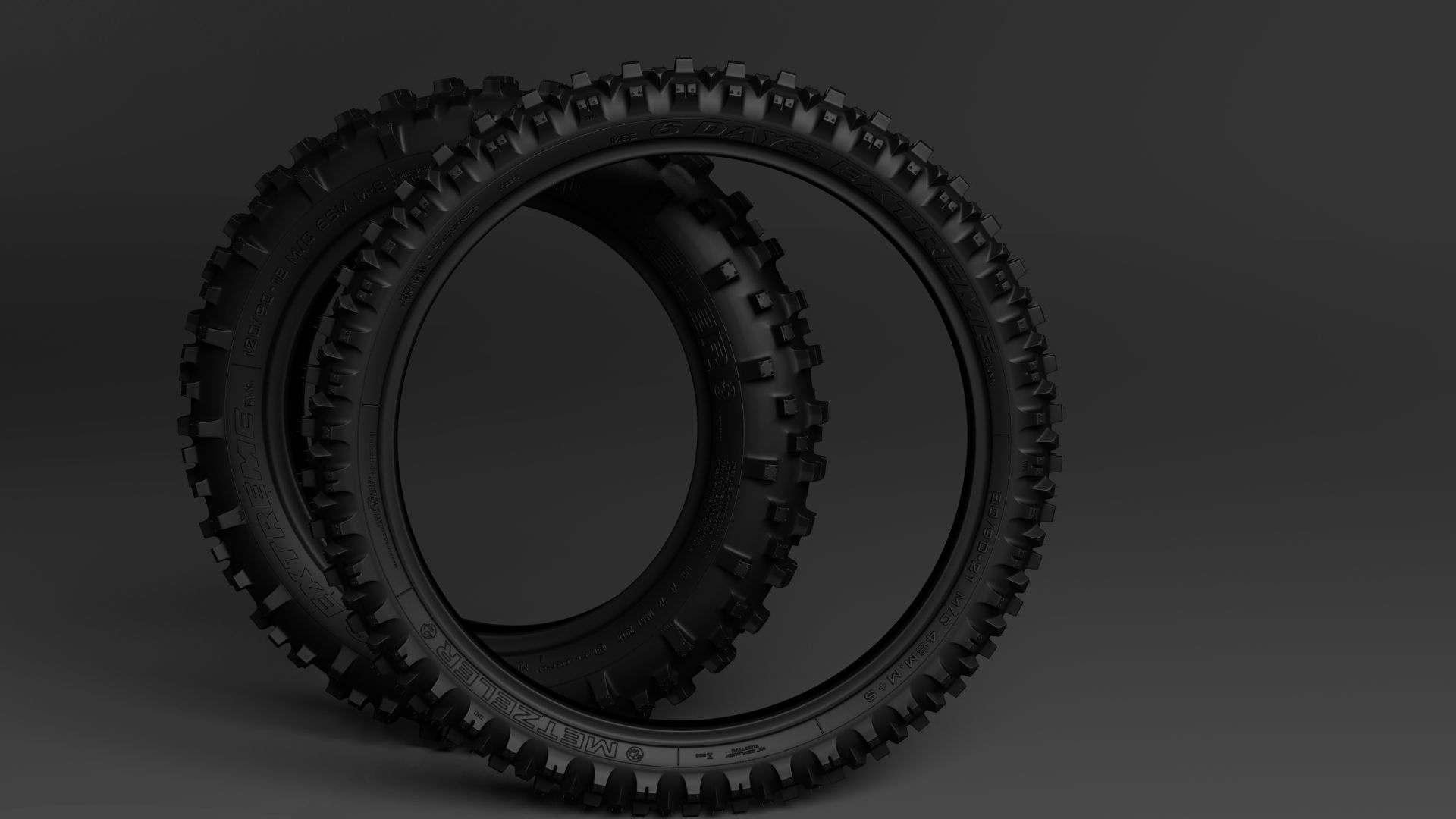 Metzeler Enduro Tires FIM 3D model_6