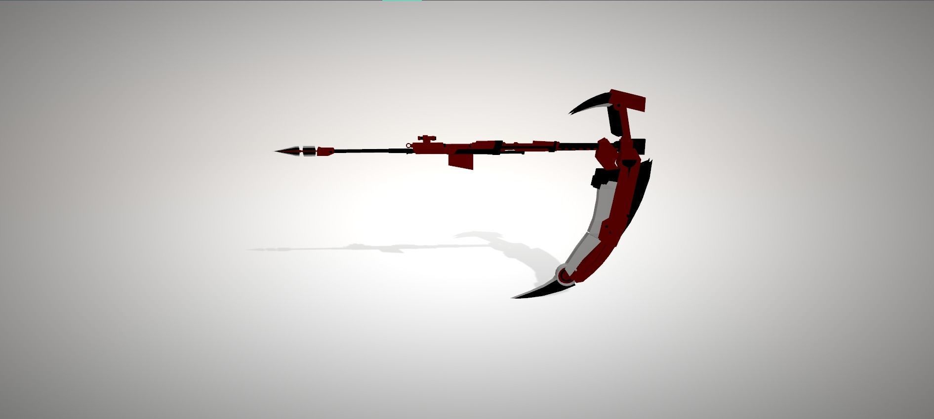 RWBY Scythe Free low-poly 3D model_1