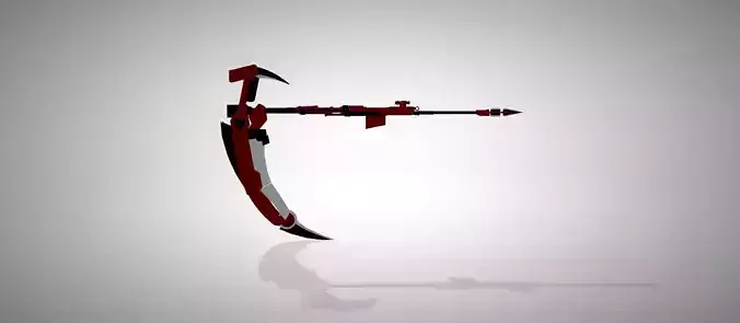 RWBY Scythe Free low-poly 3D model RWBY Scythe Free low-poly 3D model