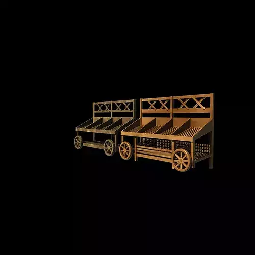 vegetable display stand 3D model 4