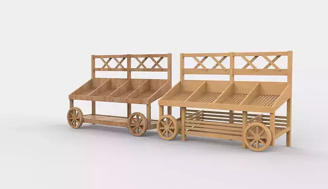 vegetable display stand 3D model 3