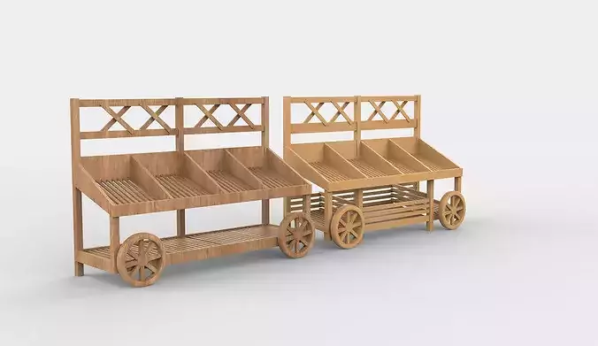 vegetable display stand 3D model 2