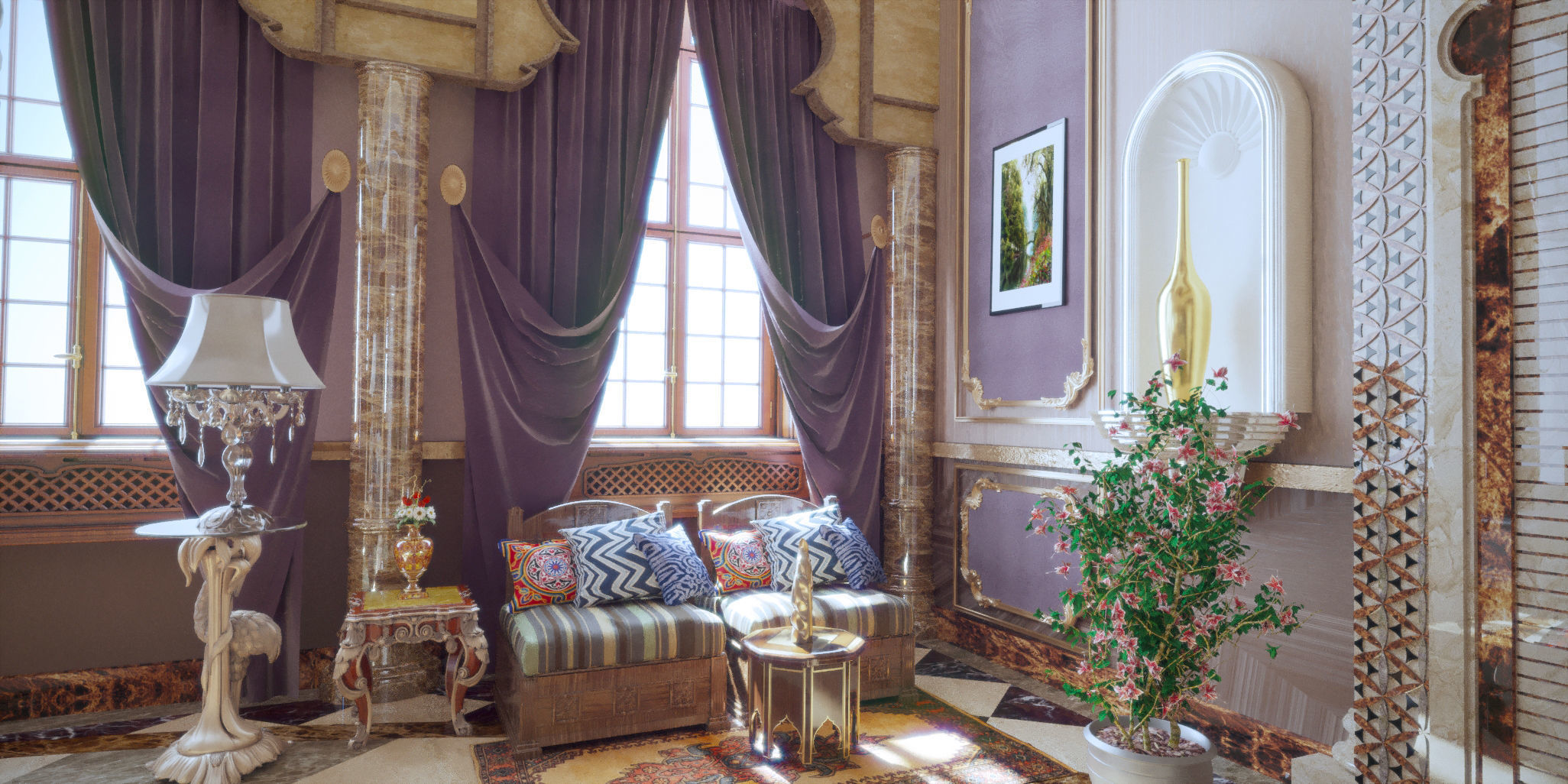 realistic full bedroom corona 3D print model_1