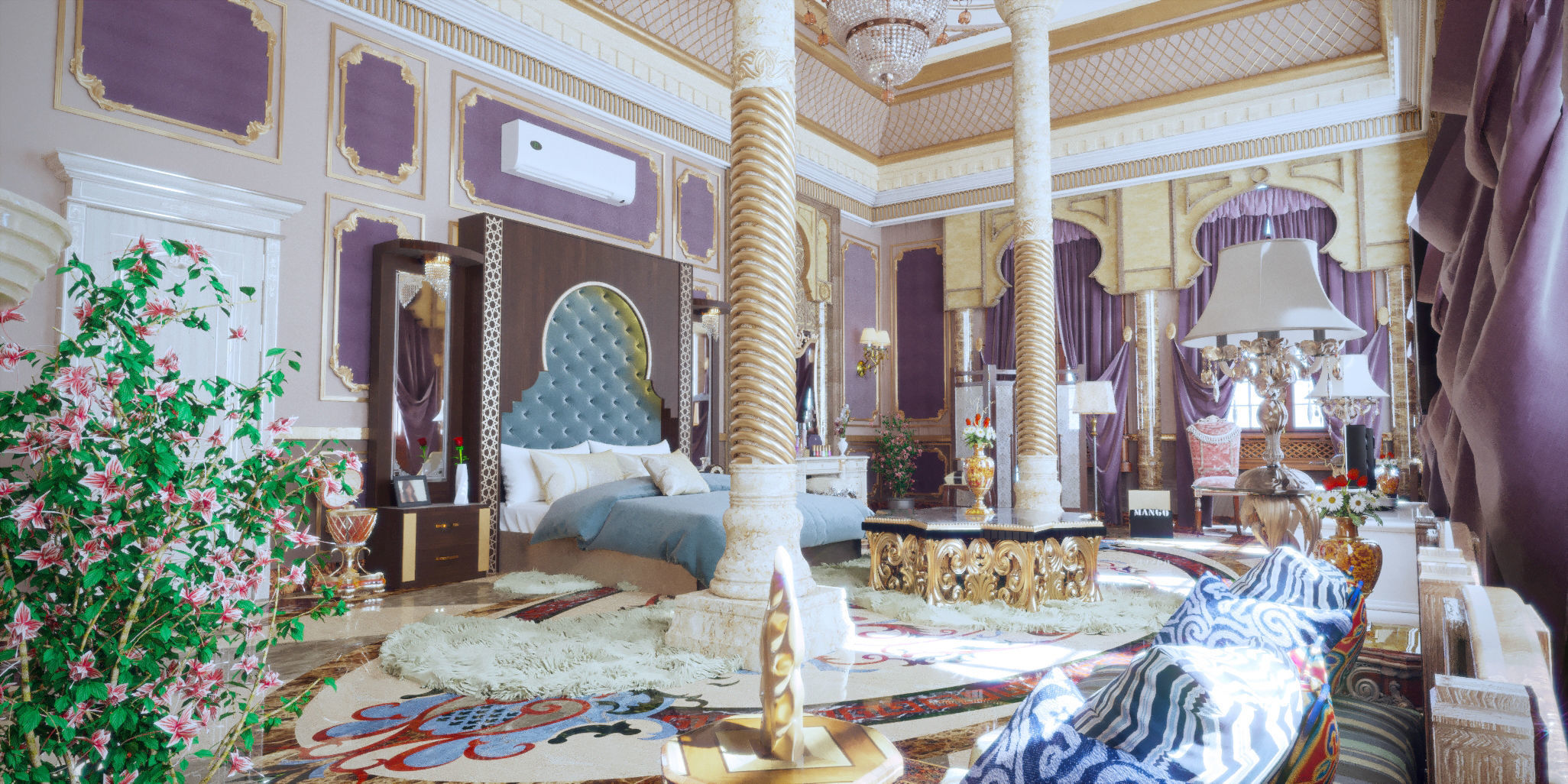 realistic full bedroom corona 3D print model_6