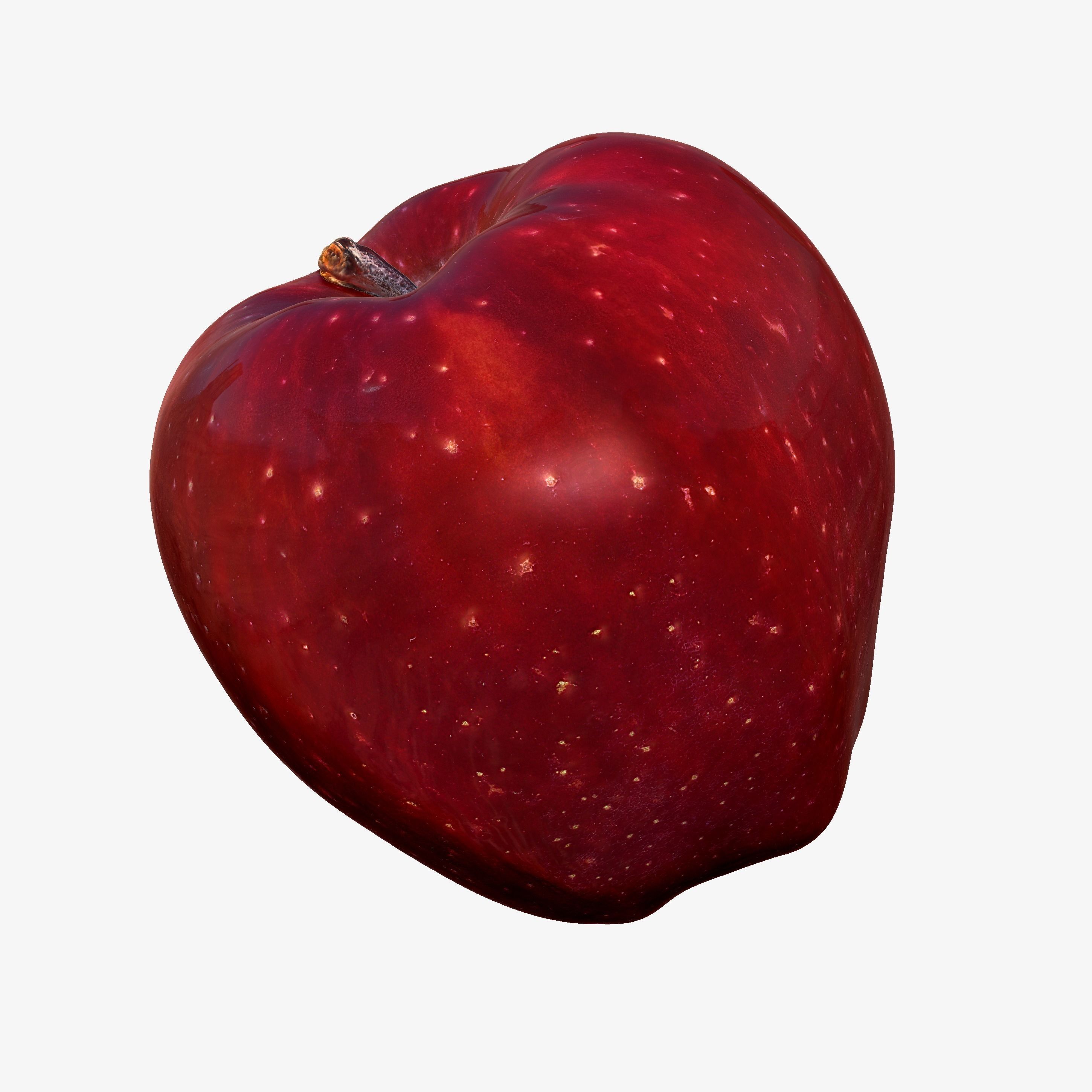Red Apple Game Ready 3D Model Cross-Polarized Scan 16k Texture 3D model_0