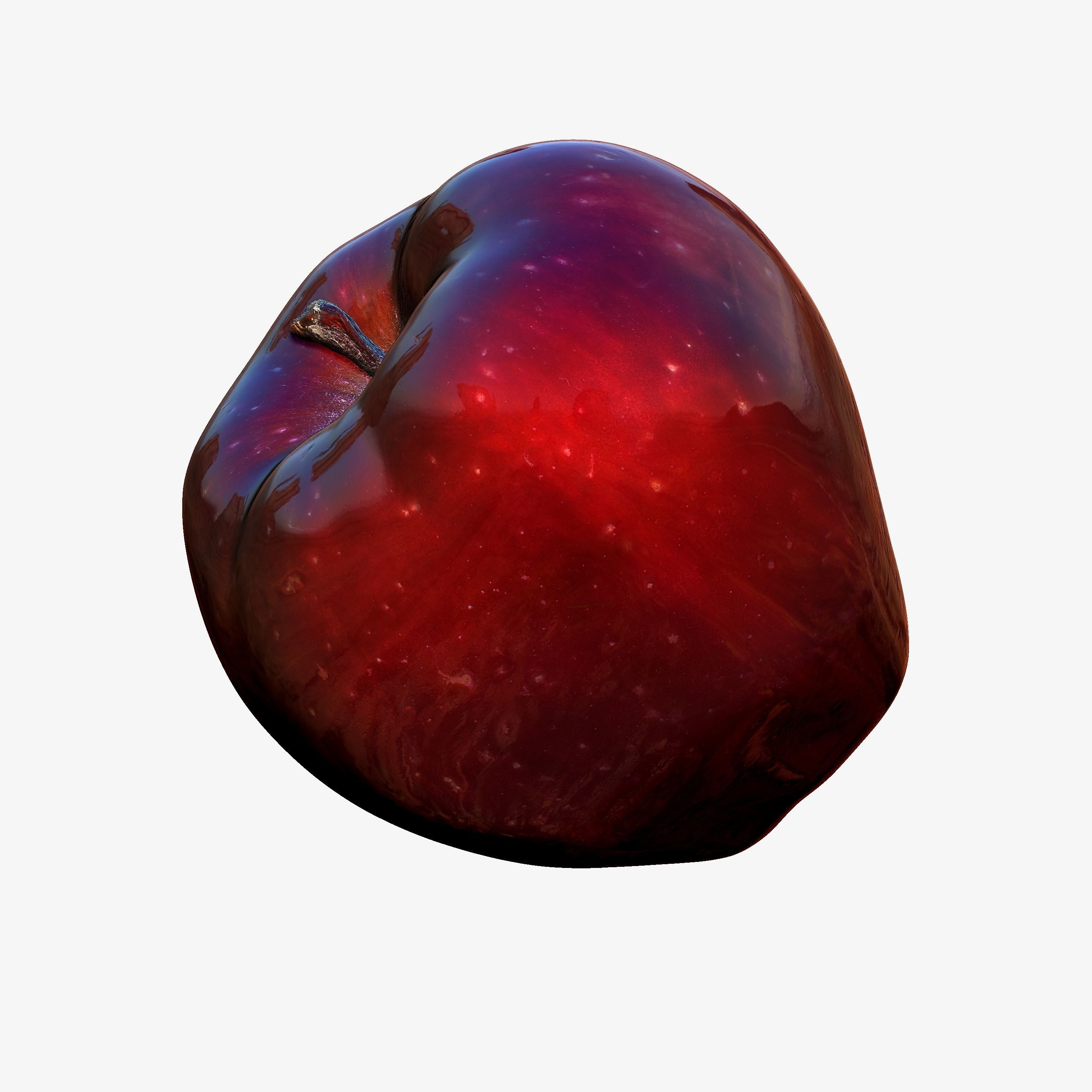 Red Apple Game Ready 3D Model Cross-Polarized Scan 16k Texture 3D model_6
