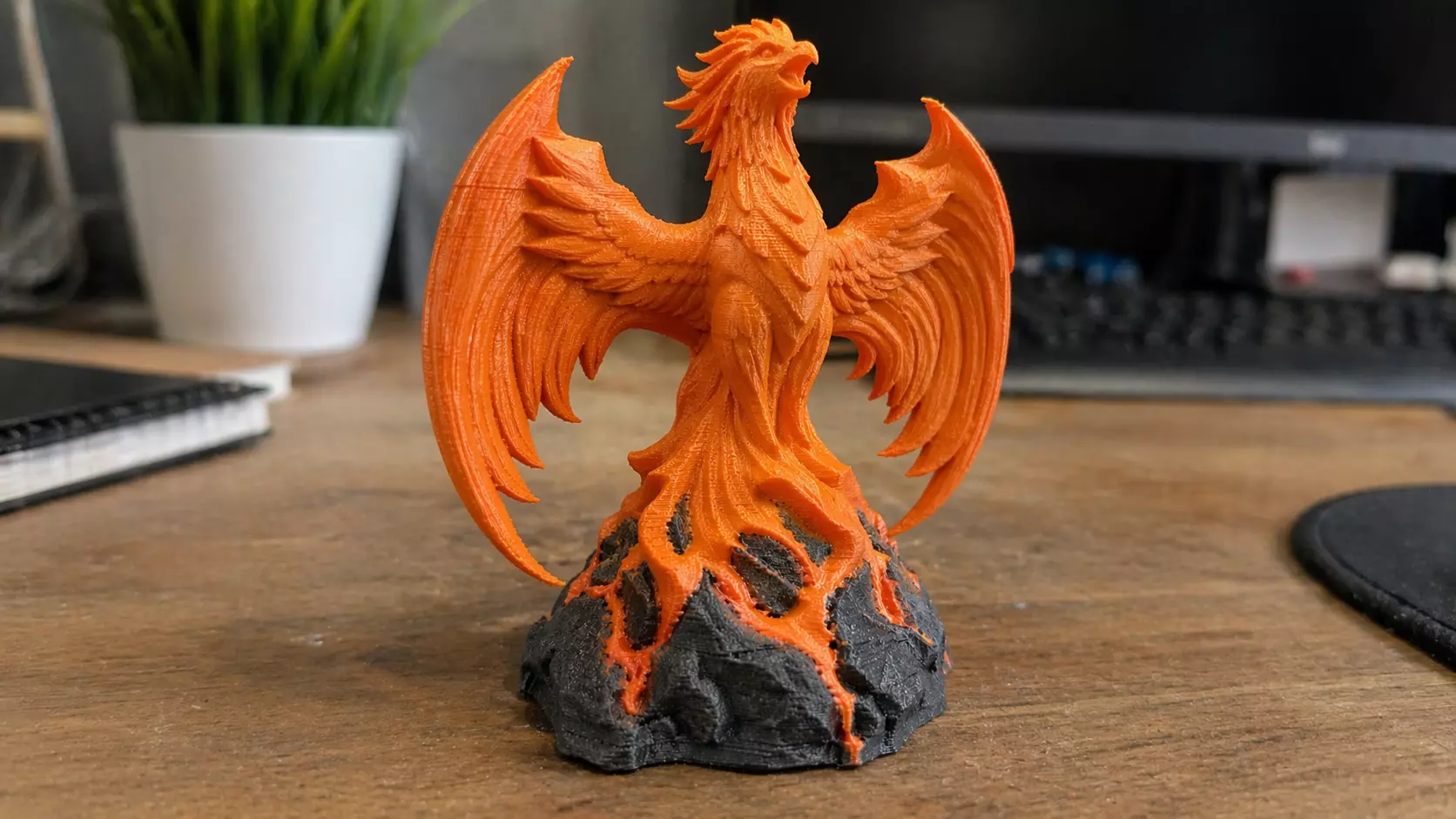 Phoenix Flame Statue Fantasy Collectible 3D print model