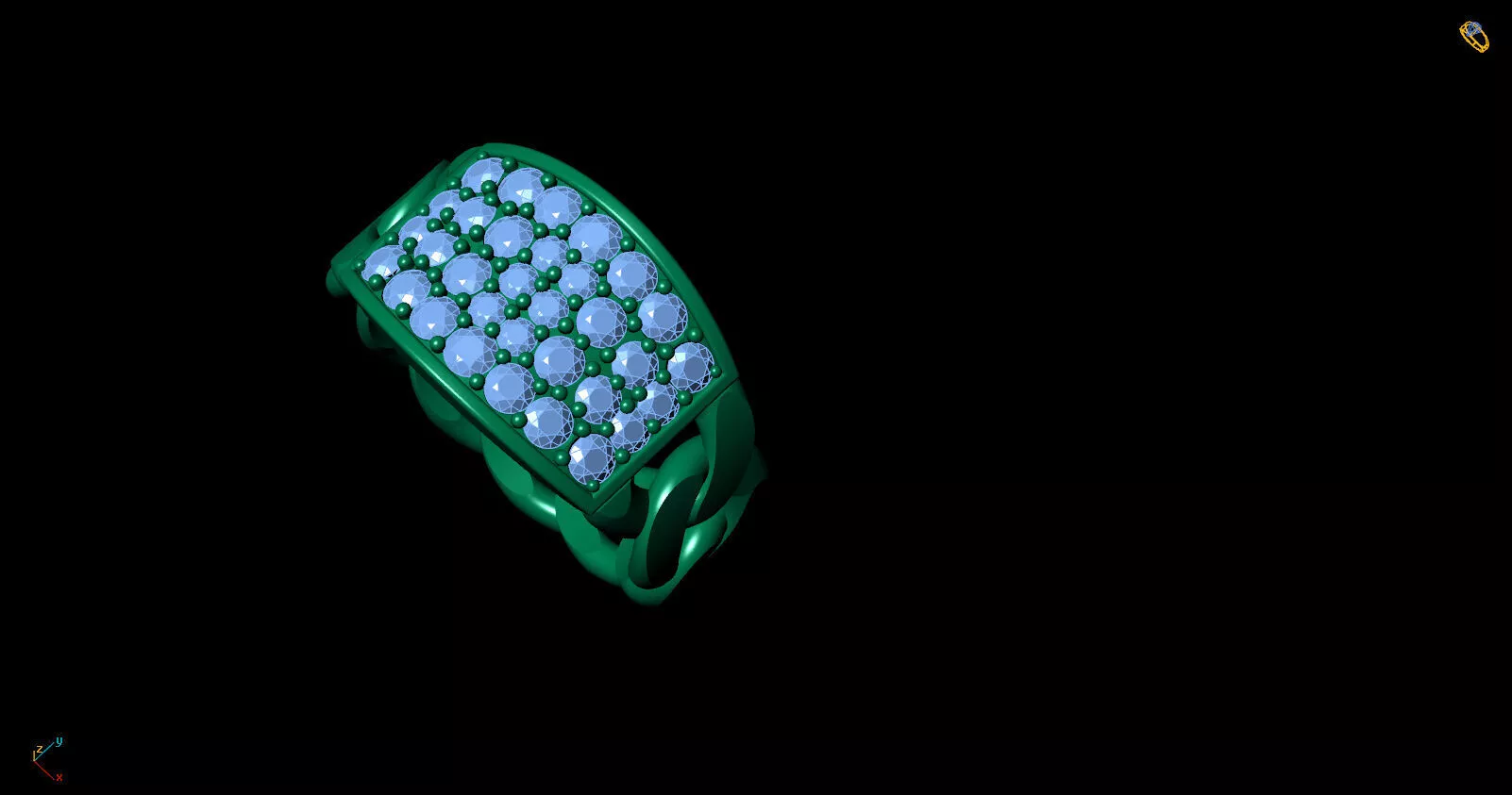 Luxury Rolex-Inspired Band Ring Free 3D print model