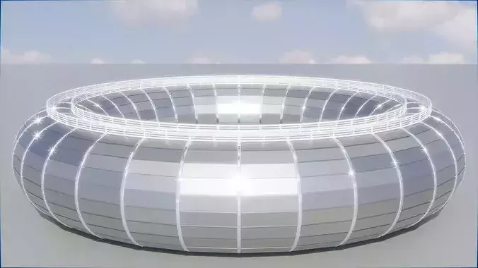 Parametric Building 1f7 3D model 2