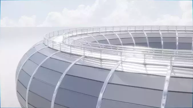 Parametric Building 1f7 3D model 4