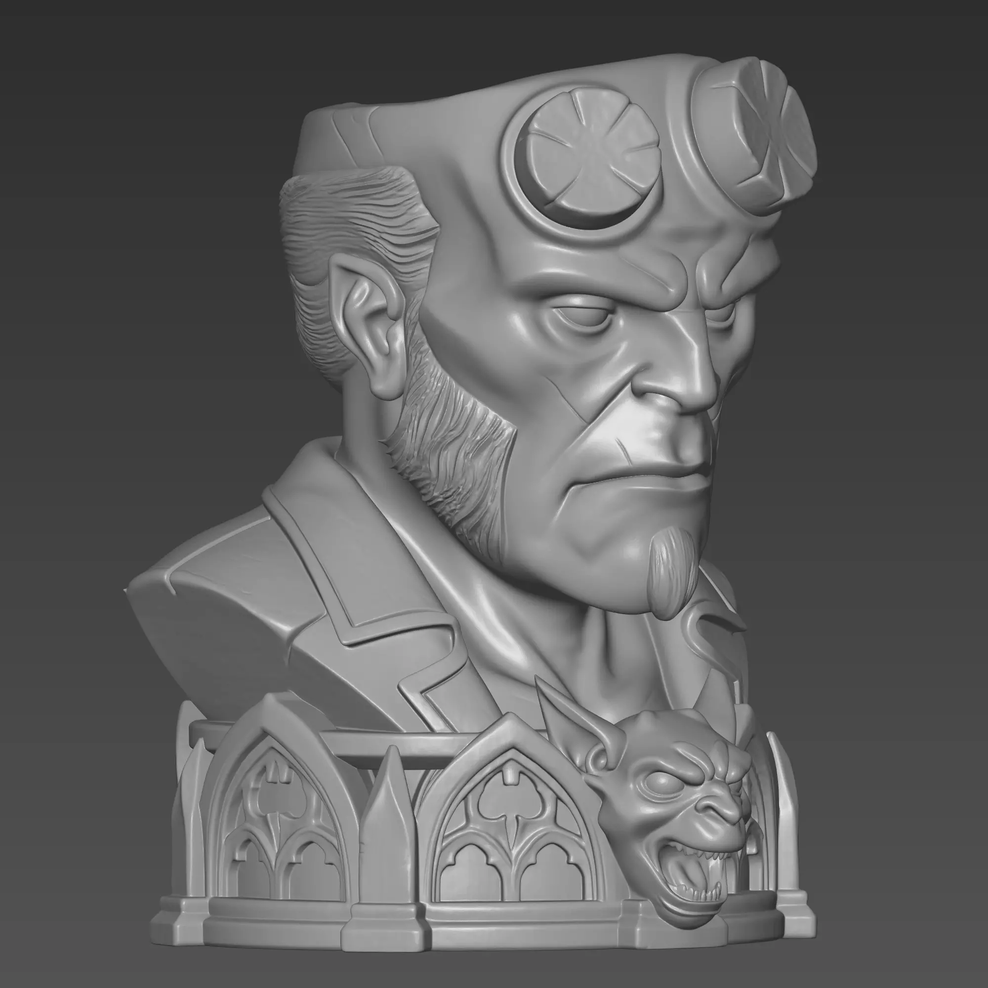 Hellboy Desk Organizer Planter Pencil Holder FDM 3D STL File 3D print model