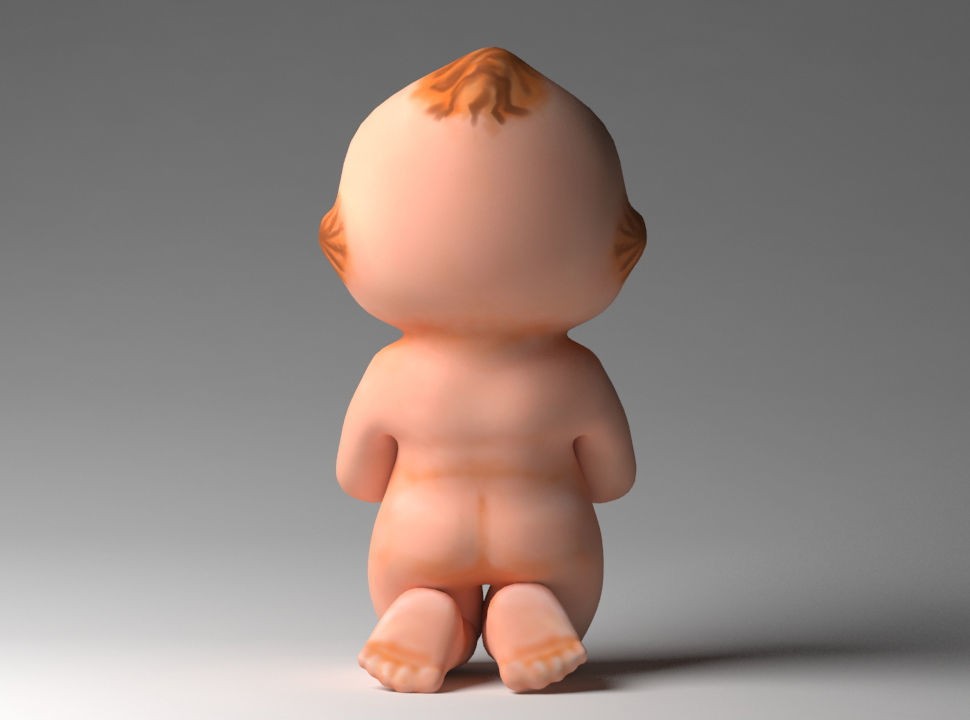Baby doll modeling Low-poly 3D model_2