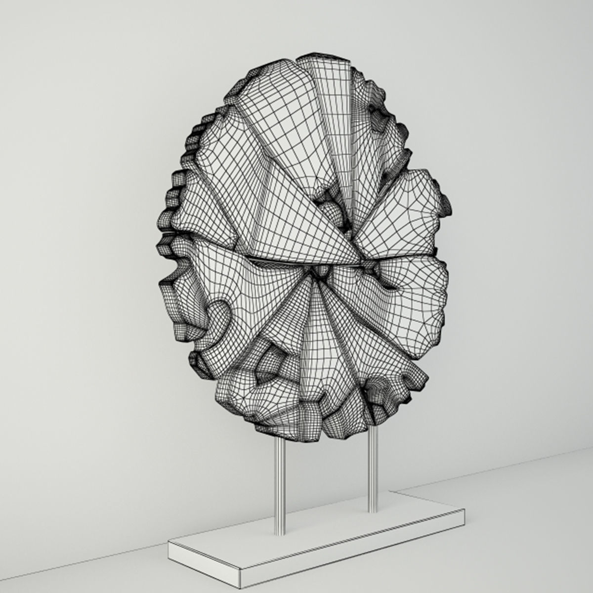 Chip Wood Decoration 3D model_4