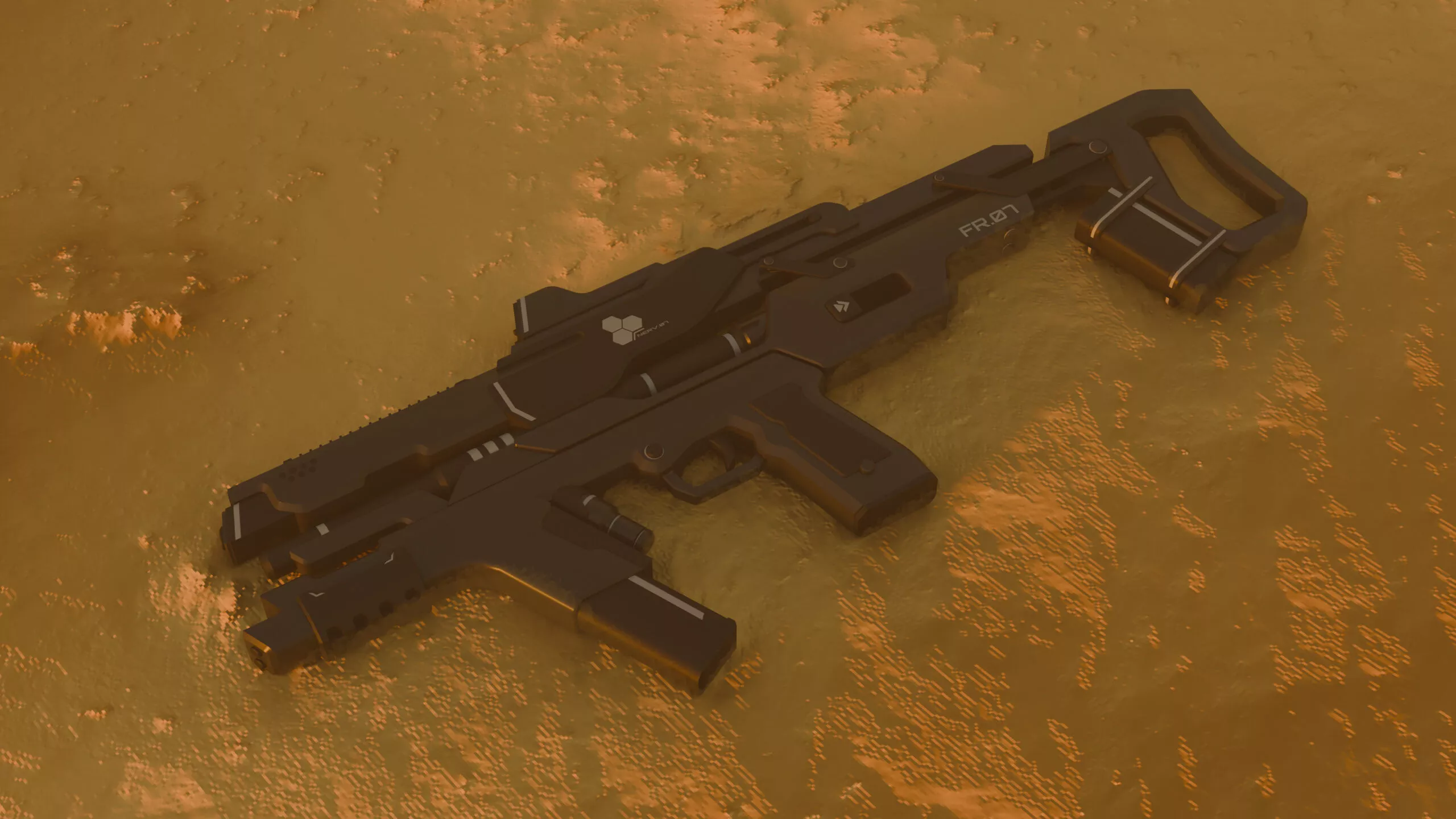 Viper AR-97 Assault Rifle Game Ready Low-poly 3D model