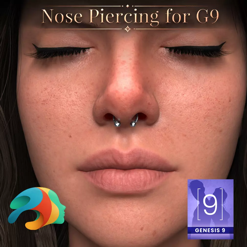Nose Piercing for Genesis 9 3D model