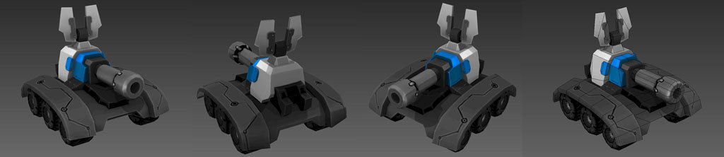 S Tank SciFi Low-poly 3D model_13