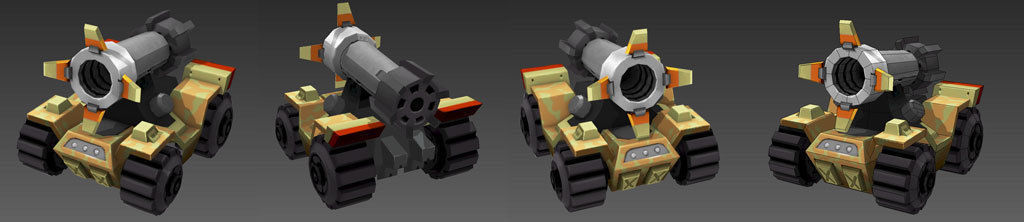 S Tank SciFi Low-poly 3D model_7