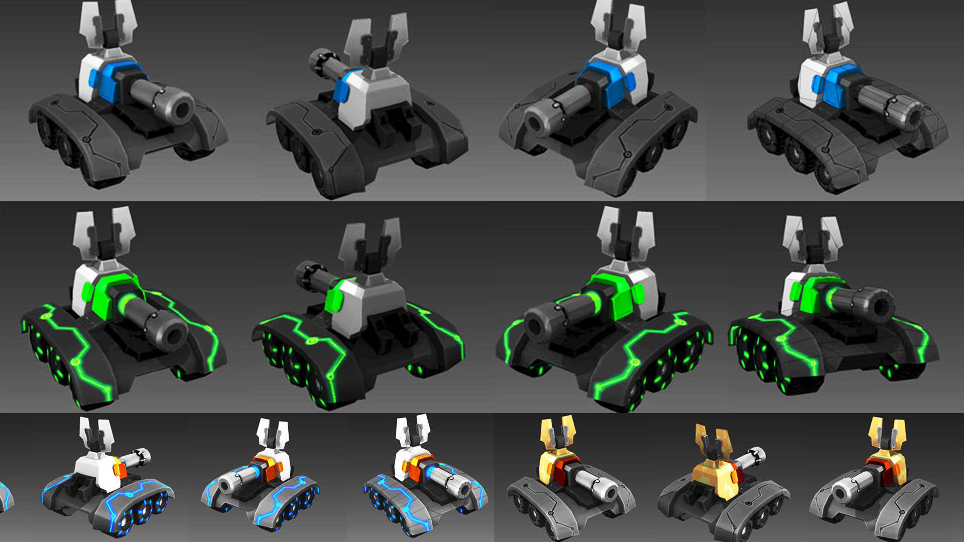 S Tank SciFi Low-poly 3D model_2