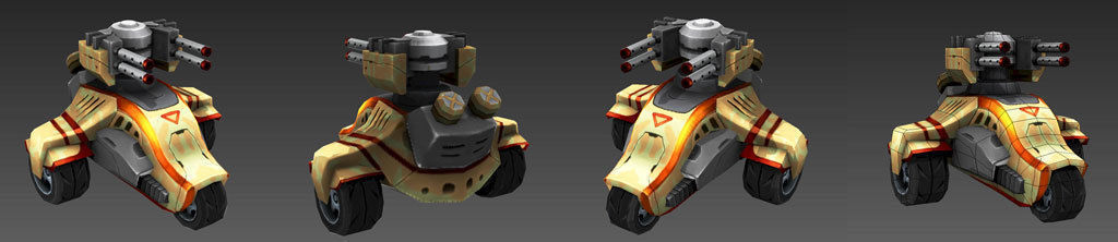 S Tank SciFi Low-poly 3D model_15