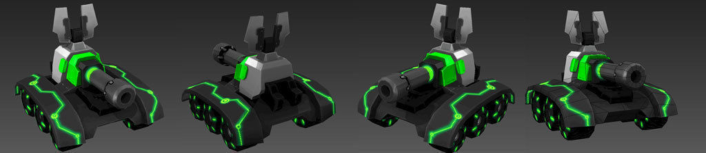 S Tank SciFi Low-poly 3D model_14