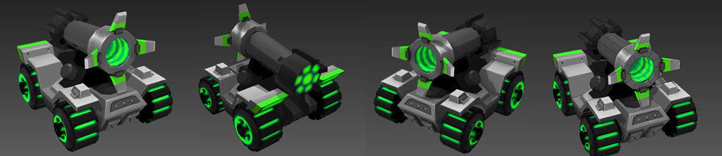 S Tank SciFi Low-poly 3D model_10