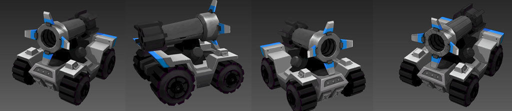 S Tank SciFi Low-poly 3D model_8