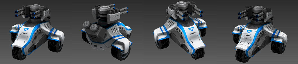 S Tank SciFi Low-poly 3D model_16