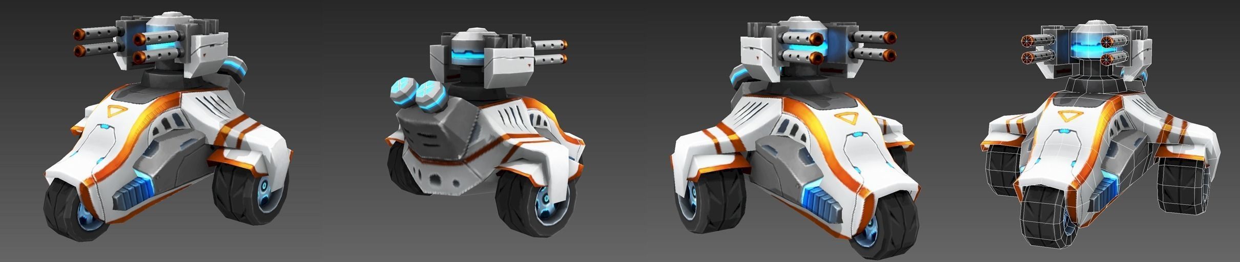 S Tank SciFi Low-poly 3D model_17