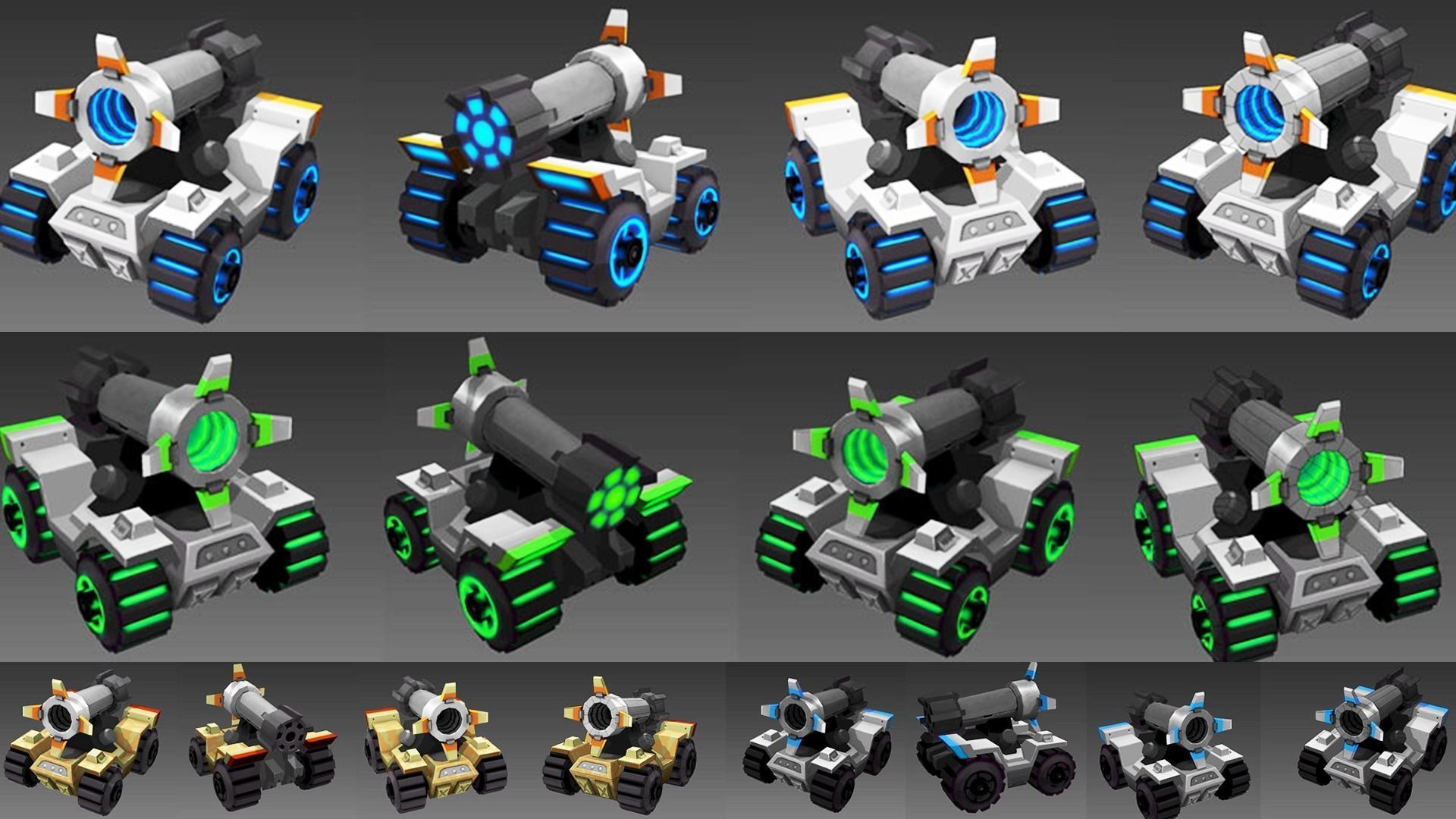 S Tank SciFi Low-poly 3D model_5