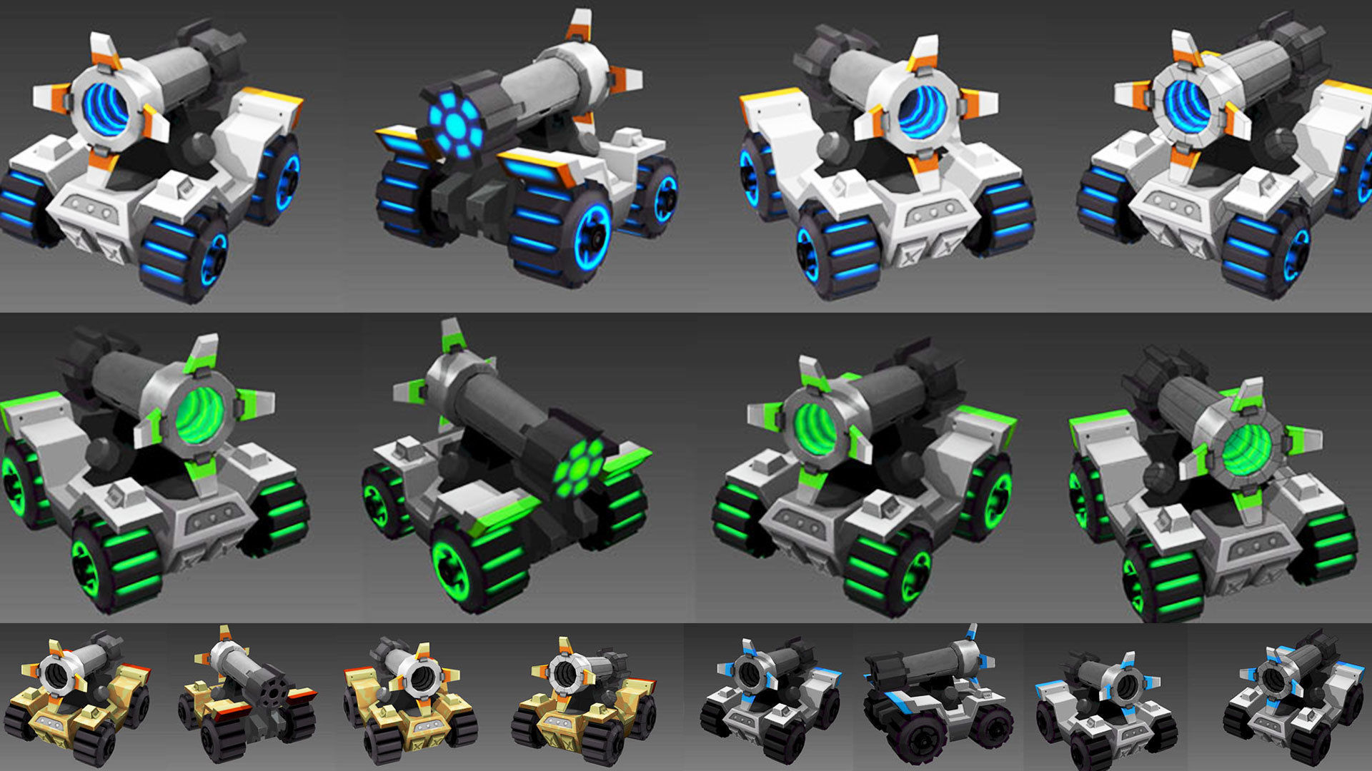 S Tank SciFi Low-poly 3D model_1