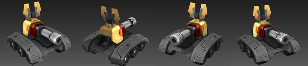 S Tank SciFi Low-poly 3D model_9
