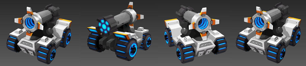 S Tank SciFi Low-poly 3D model_11