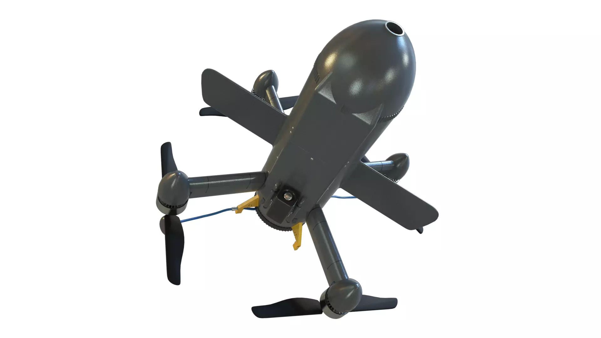 Ukraine Interceptor Drone PBR Low-poly 3D model