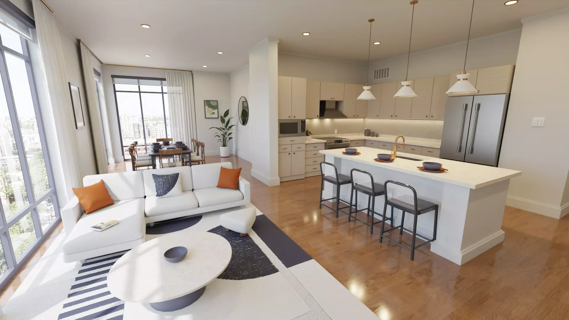 Modern Apartment Low-poly 3D model