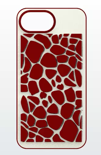 Geometric River Stone MagSafe Case for Apple iPhone 17e 3D print model