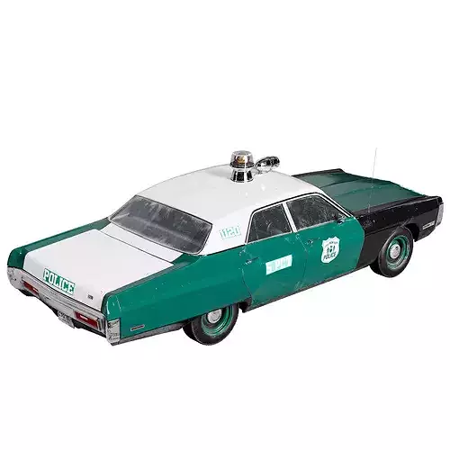 Plymouth Fury III 1970 NYPD Police Car 3D model 4
