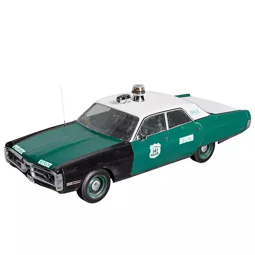 Plymouth Fury III 1970 NYPD Police Car 3D model 3