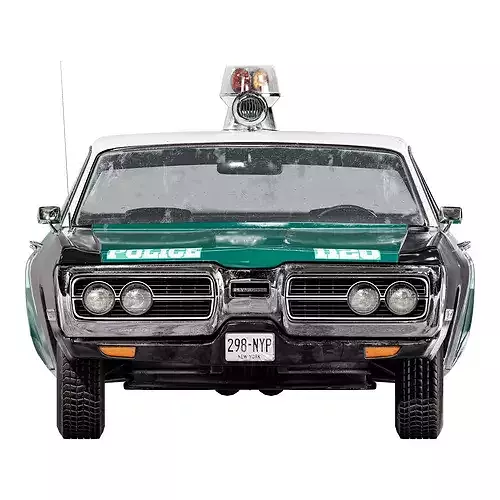 Plymouth Fury III 1970 NYPD Police Car 3D model 7