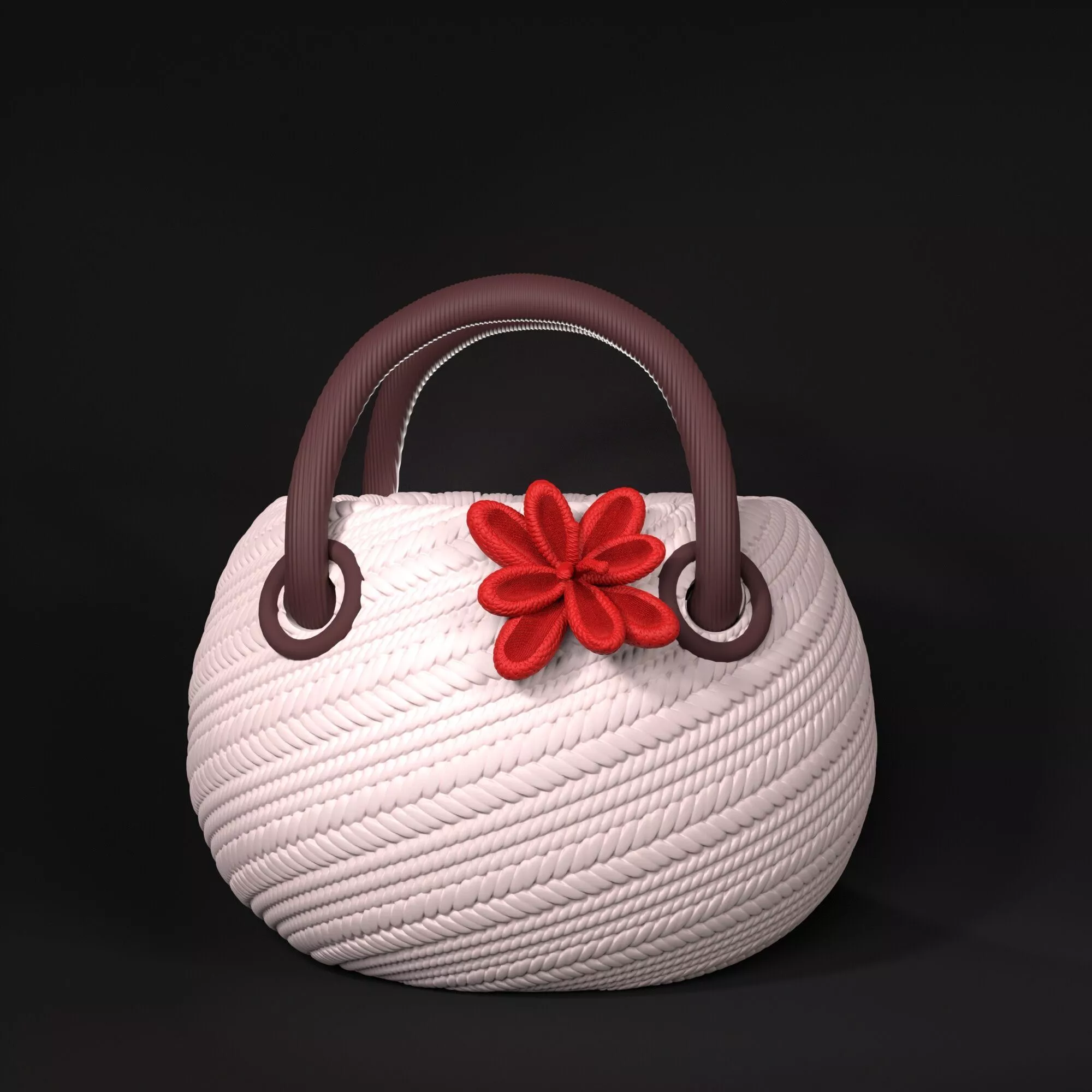 Knitted Crochet basket gif 3D print model