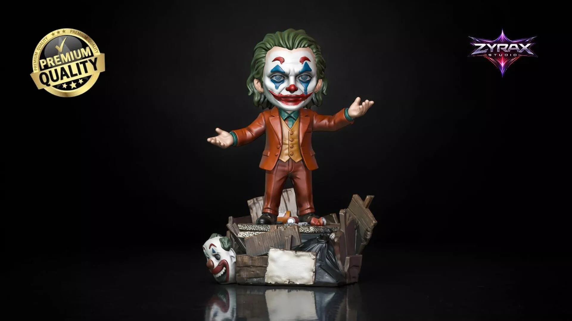 Joker Chibi STL DC Villain Figure Cute 3D Print Model 3D print model